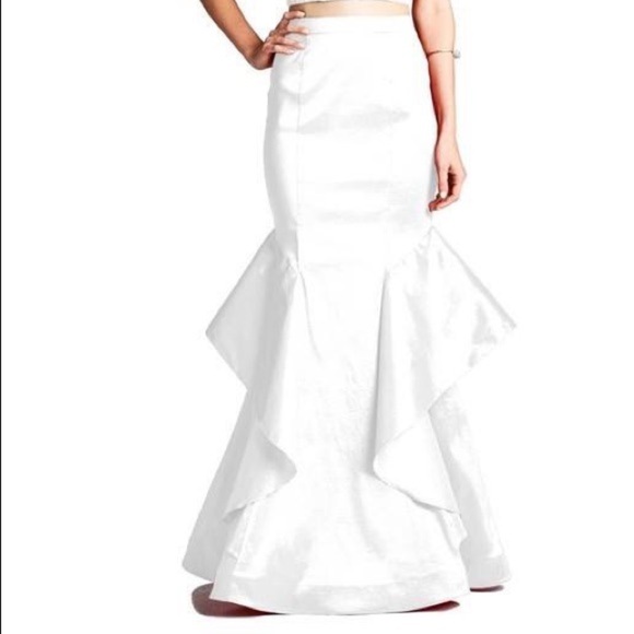 ✨Sale✨White 2pc Mermaid Prom Pageant Wedding Dress - Picture 2 of 2